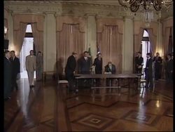 BRAZIL: CHILEAN AND BRAZILIAN PRESIDENTS SIGN TRADE AGREEMENT News Clip
