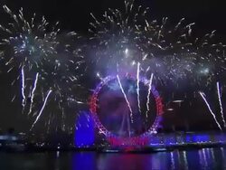 New Year's 2012 Fireworks in London News Clip