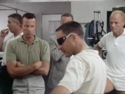 Project Mercury Redstone 4 astronauts pre-flight preparations Stock Footage