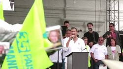 VOICED : Marchas anti y pro gobierno desbordan Ecuador News Clip