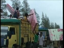 Tsunami survivors finally move out of tent shelters News Clip