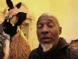 Nick Cave Creates Installation And Performance Piece At NYC's Grand Central Terminal Stock Footage