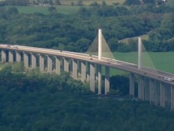 WS AERIAL ZI View of bridge / Virginia, United States Stock Footage