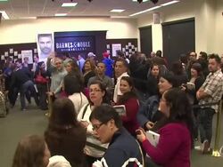 ATMOSPHERE: Ricky Martin Signs Copies Of His New Book 'Me' fans at the Ricky Martin Signs Copies Of His New Book 'Me' at Los Angeles CA. (Footage by WireImage Video/GettyImages) Stock Footage