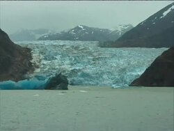 Ice Glacier; Push Stock Footage