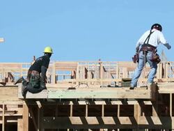 Construction Of New Homes Falls To 8.5 Percent In January Stock Footage