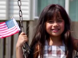 Selena's Swing, Balloons, and Flags 1 Stock Footage