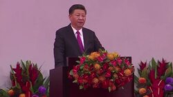 VOICED : Presidente chino delimita una linea roja en Hong Kong News Clip