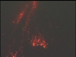 Fewer earthquakes have been recorded in the Philippines'' lava-spilling Mayon volcano, but magma continues to build up inside and any lull in activity could be followed by a bigger eruption, scientists said Saturday. News Clip