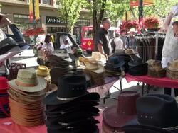 MS People preferring cowboy hats / Calgary, Alberta, Canada Stock Footage