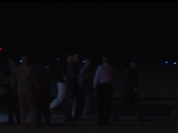 Three US contractors who were released after five years in captivity at the hands of Colombia rebels, arrived at a military hospital in Texas where doctors will look them over as the wait for their families to arrive. News Clip