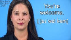 How to Pronounce YOU'RE WELCOME -- American English Instructional Video