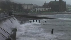 Stormy Weather in Largs, Scotland News Clip
