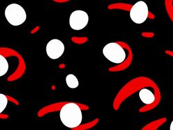 FROM OVALS : red planets - black to white (TRANSITION) Stock Footage