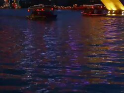 Canal at night Stock Footage