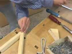 Hammering a nail Stock Footage