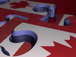 Canada Wins the Center Spot! Stock Footage