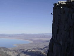 High Sierra Rappelling Stock Footage