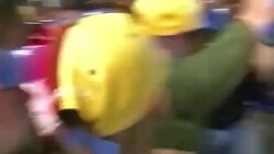 CLEAN : Venezuelan riot police block opposition protest 2 News Clip