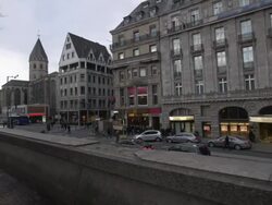 STEADYCAM: Cologne Germany Stock Footage