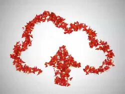 Cloud Computing Upload Symbol made by Orange Butterflies - Alpha Stock Footage