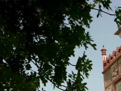 WS Entrance to Tomb of Akbar the Great / Sikandra, Agra, India Stock Footage