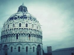 Baptistery at Campo dei Miracoli in Pisa Stock Footage