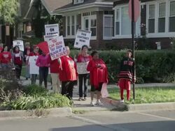 Chicago's Teachers Union Goes On Strike Stock Footage