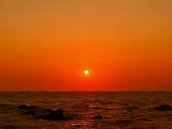 Time-lapse: Sunset at the Sea Stock Footage