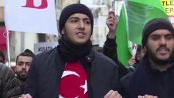 CLEAN : Protest outside Russia consulate in Istanbul over Syria News Clip