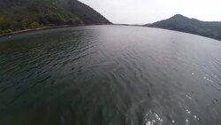 View of reservoir of Mt. Geumo(famous travel area) Stock Footage