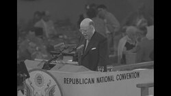 Ohio Senator Robert Taft speaking at 1952 Republican convention in Chicago News Clip