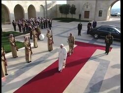 Pope meets the King and Queen of Jordan News Clip