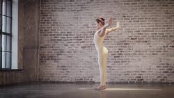 Woman Doing Yoga Stretching Exercises Stock Footage