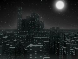 city animation at night Stock Footage