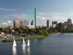 Sailing in Boston Stock Footage