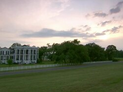  WS View of plantation house at sun sets / New Orleans, Louisiana, United States Stock Footage