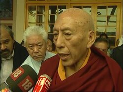 WRAP Dalai Lama arrives in Delhi to meet supporters; India protest; ADDS Tibet govt in exile News Clip