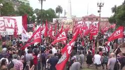 CLEAN : Thousands march against Macrieconomics in Argentina News Clip