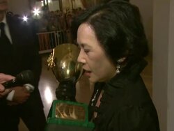 Deannie Ip at the Golden Lion Award Reactions: Venice Film Festival 2011 at Venice . (Footage by WireImage Video/Getty Images Entertainment Video) Stock Footage