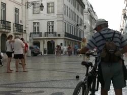 Rua Augusta in Lisbon Stock Footage