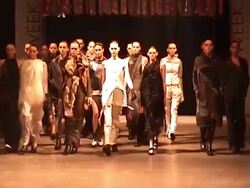 Models on the runway at Buenos Aires Fashion Week on February 25, 2011, in Buenos Aires, Argentina. (Footage by Meche Marmol/LatinContent/Getty Images) Stock Footage