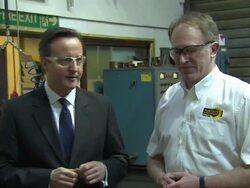 David Cameron Visit To Martins Rubber Company News Clip