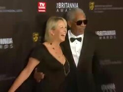 Sarah Cairns, Morgan Freeman at the BAFTA Los Angeles 2011 Britannia Awards at Beverly Hills CA. (Footage by WireImage Video/Getty Images Entertainment Video) Stock Footage