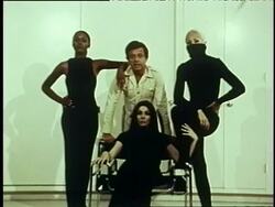 Rudi Gernreich comments on the future of fashion Stock Footage