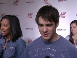 INTERVIEW - Steven R. McQueen on how it felt to be selected by A&F at Abercrombie & Fitch's "The Making Of A Star" Spring Campaign Party Stock Footage