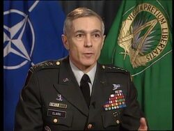 BELGIUM: BRUSSELS: CLARK CALLS FOR MILOSEVIC TO SIGN PEACE DEAL News Clip