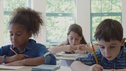 Students Back to School Montage 4K Slow Motion Classroom Entering Stock Footage