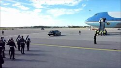 Obama arrives in Sweden News Clip