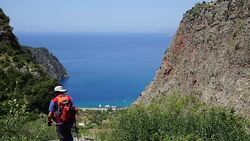 Walking in the Butterfly Valley Stock Footage